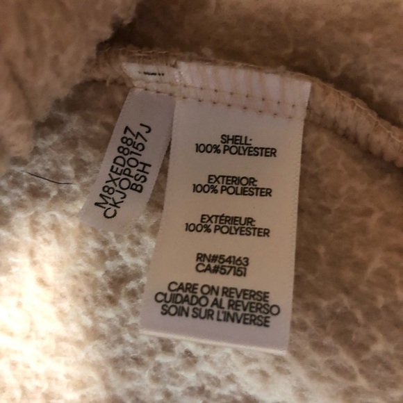 CALVIN KLEIN WOMENS BLUSH COLORED TEDDY JACKET SIZE LARGE - Picture 3 of 9